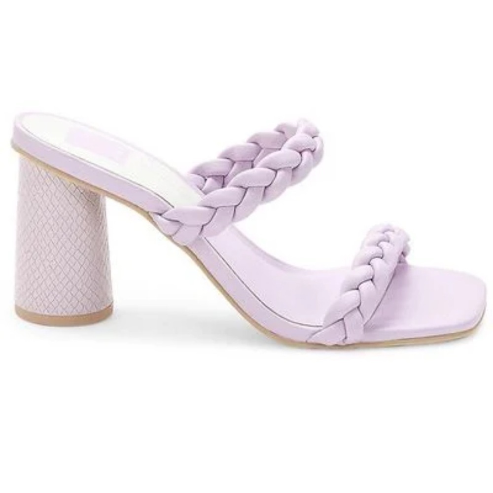Dolce vita Braided Strap Block Heel Sandals - Purple